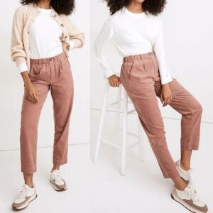 Madewell Corduroy Pull-On Tapered Mid-Rise Jogger Pants • size Medium